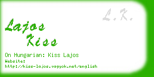 lajos kiss business card